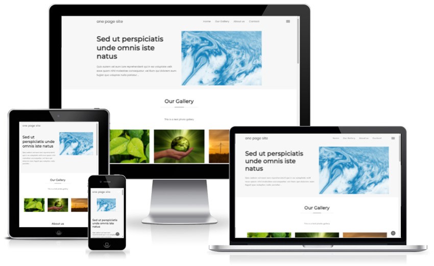 one page site